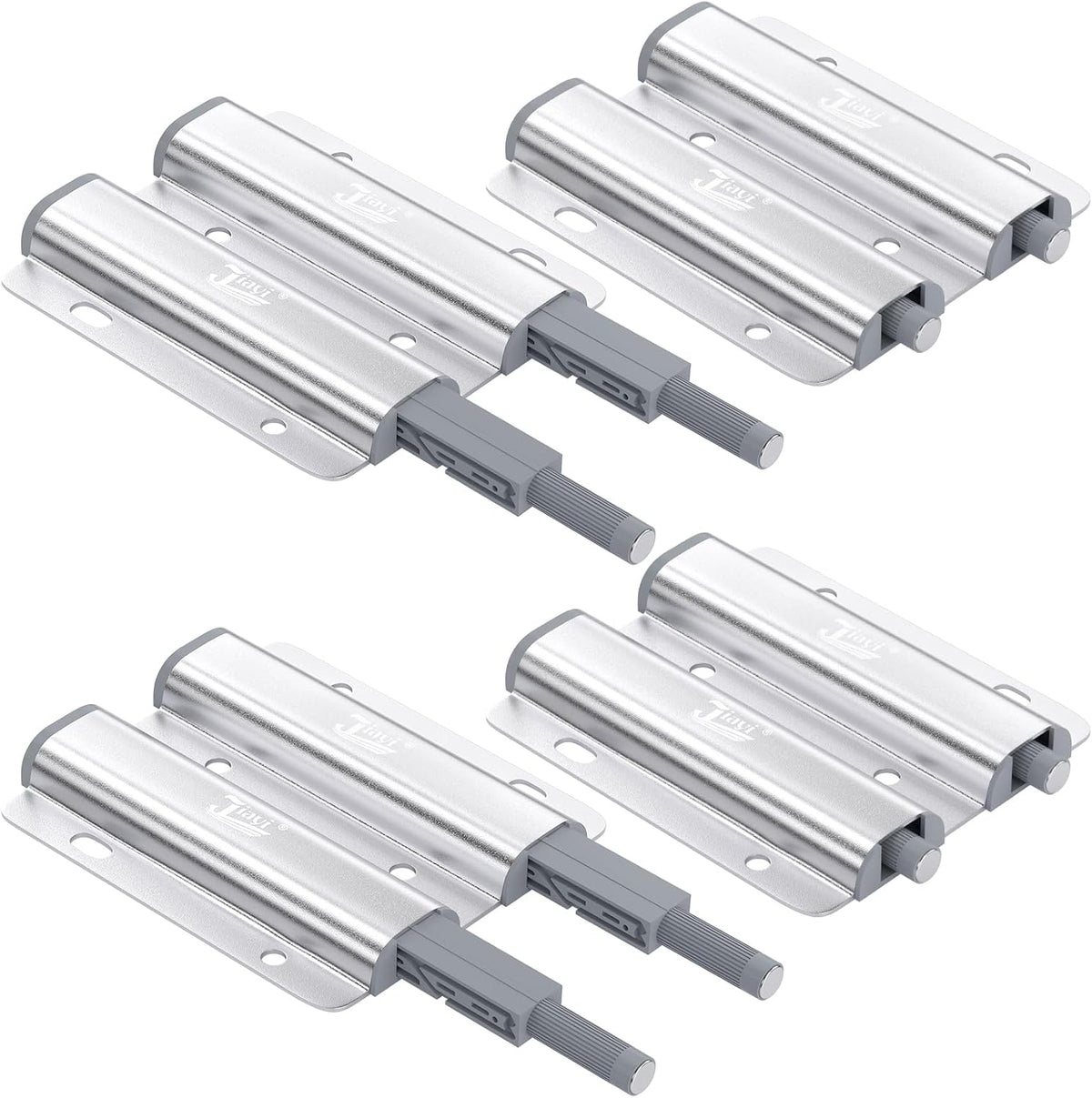 Jiayi Push Catch Metal Heavy Duty 4 Pack Double Push to Open Door Latch Touch