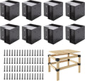Workbench Brackets Kit 8 PCS, 3-Way Right Angle Corner Bracket for 2x4 Wood