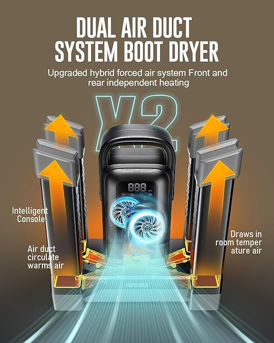 POPCHOSE Heavy-Duty Boot Dryer, Upgraded Shoe Dryer Helps Reduce Odor, Glove &