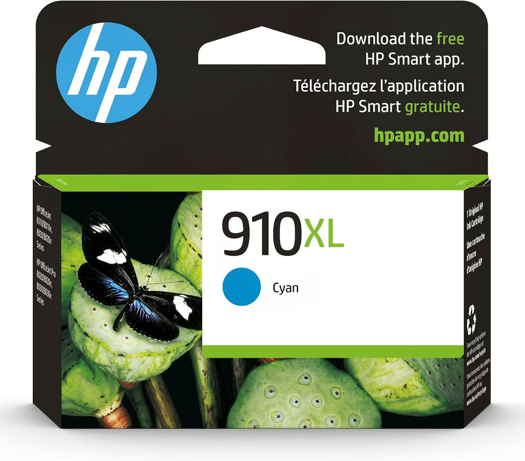 HP 910XL Cyan High-Yield Ink Cartridge | Works