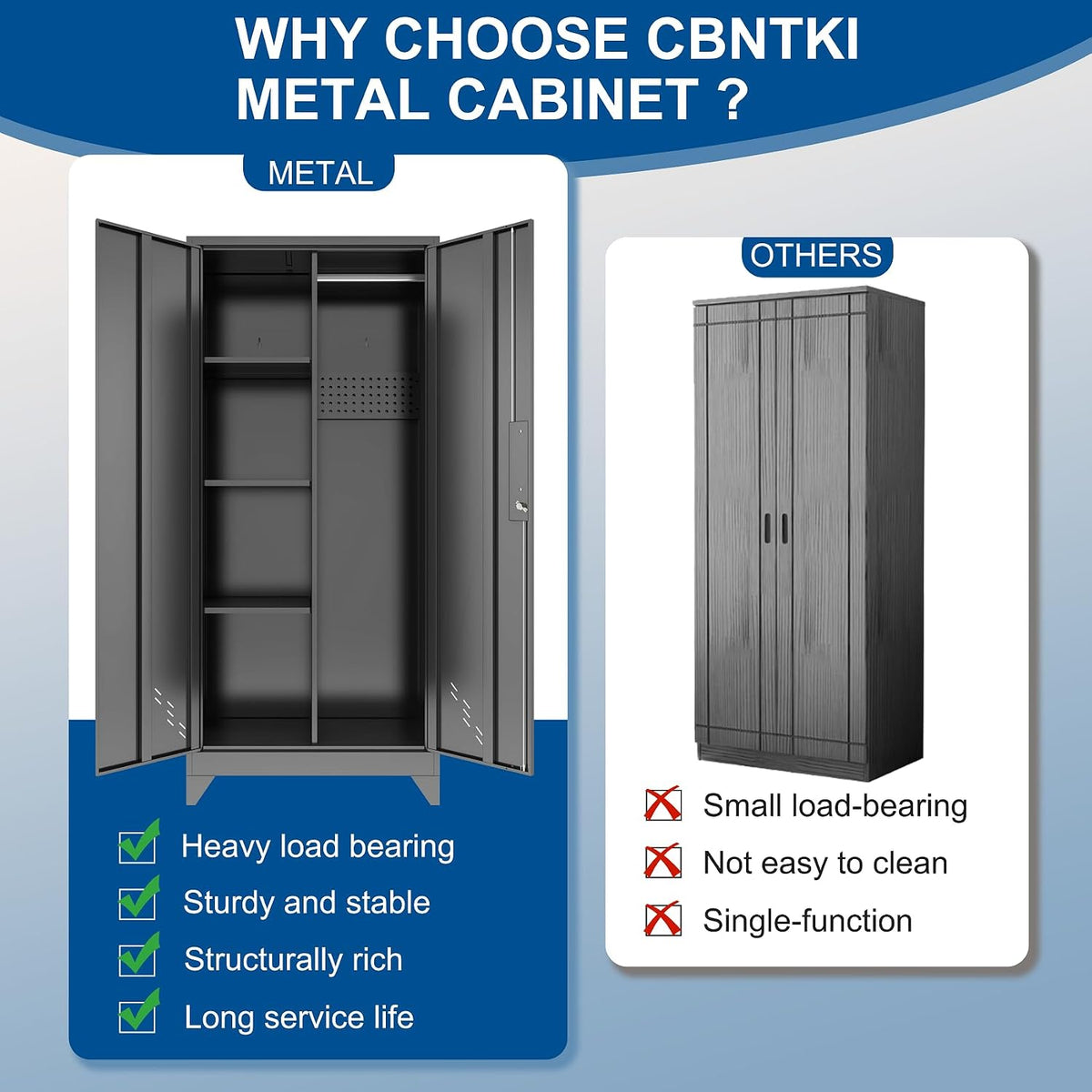 oseillc garage storage cabinet, broom closet storage cabinet showing dimensions