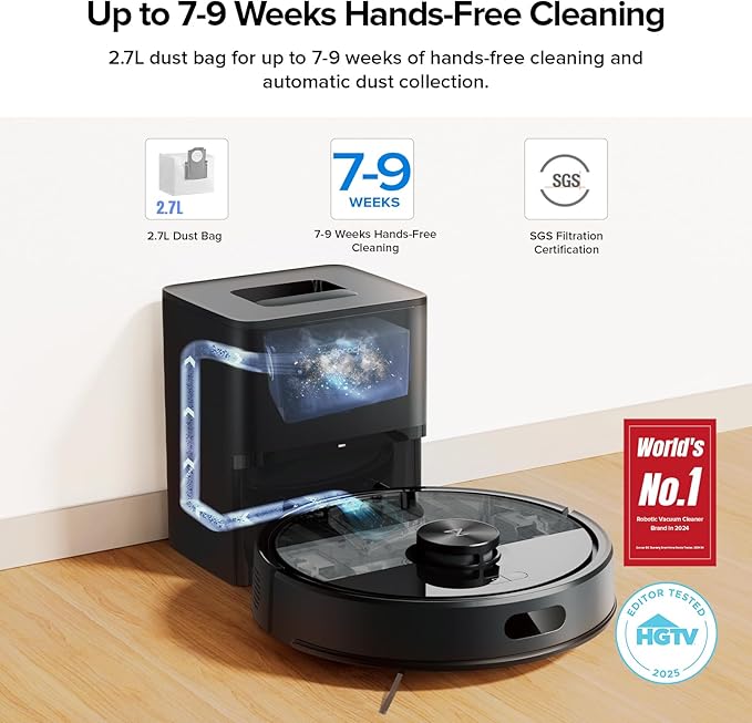 roborock Q7 M5+ Robot Vacuum and Mop, Upgraded from Q5 Max+, 10000Pa Suction