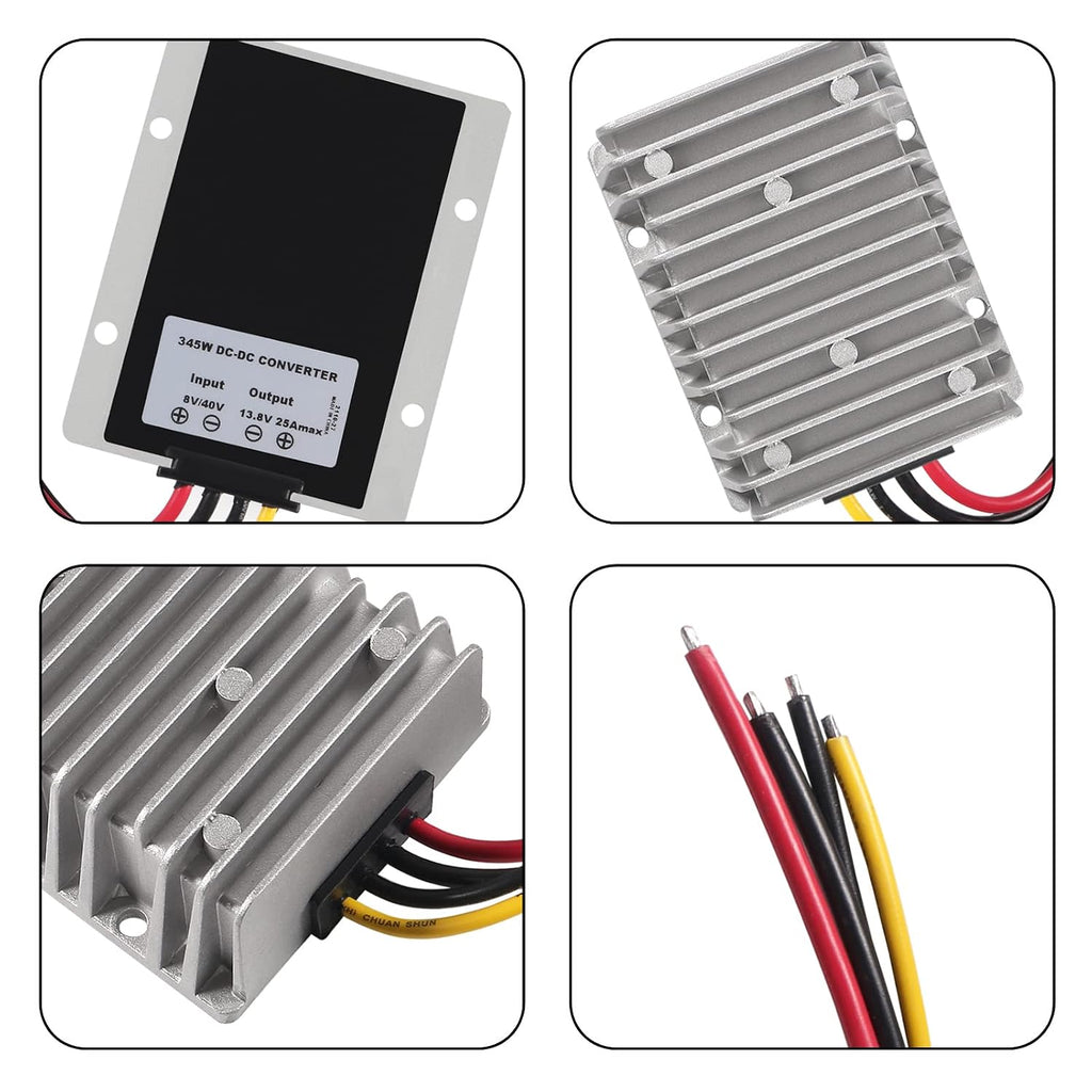 diann dc 8v-40v to 13.8v 25a automatic buck, side view