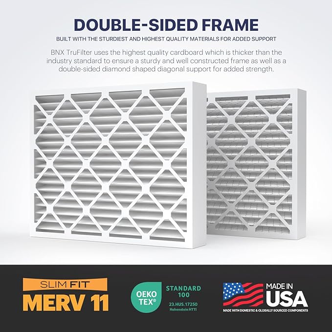 BNX TruFilter 16x25x5 MERV 11 Air Filter (2-Pack)