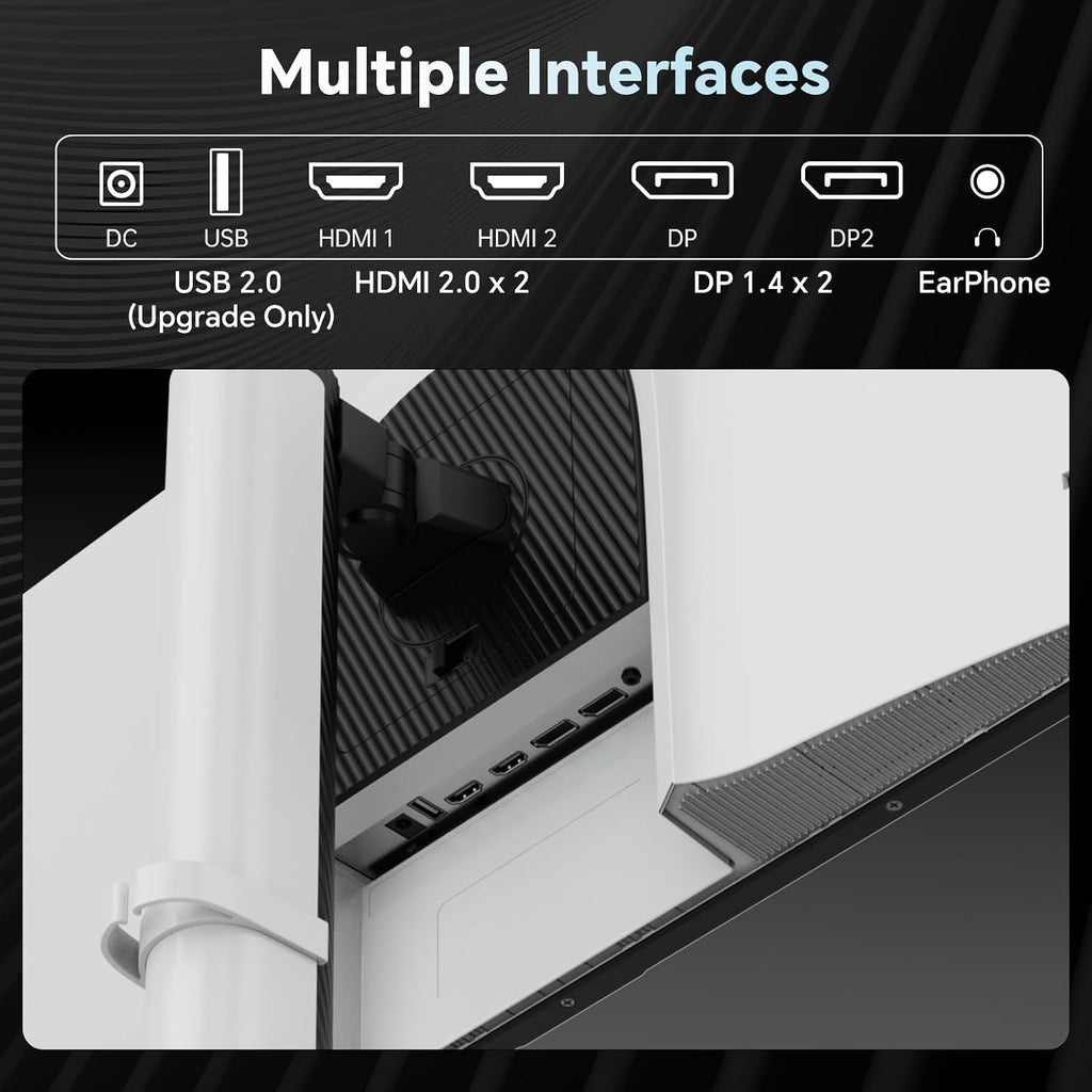 KTC 27 Inch 1440P 200Hz White Gaming Monitor, OC 210Hz, H27T6