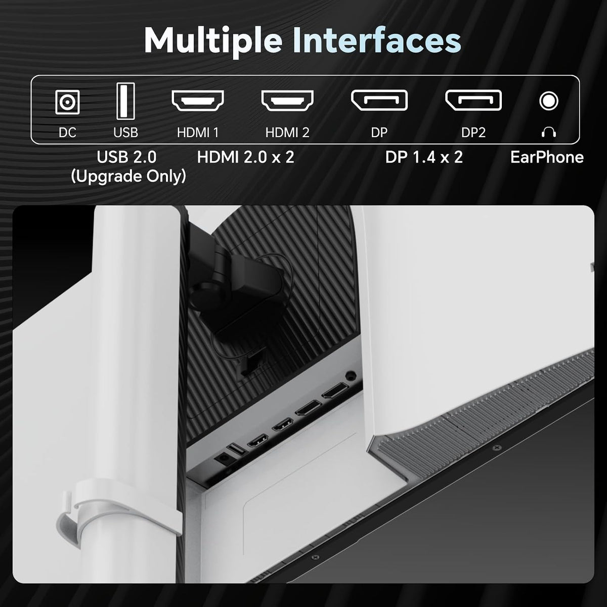 KTC 27 Inch 1440P 200Hz White Gaming Monitor, OC 210Hz, H27T6