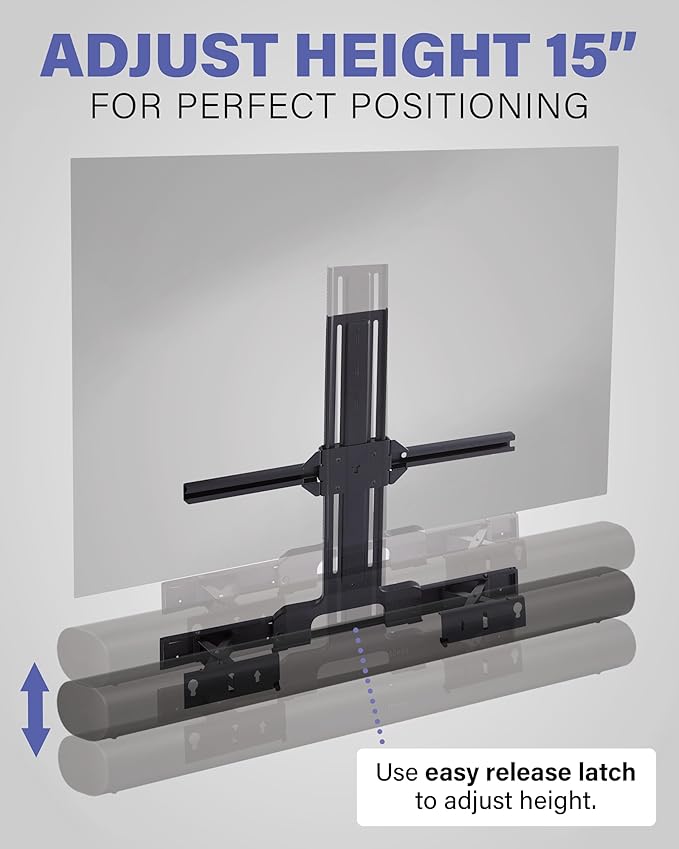 SANUS Soundbar TV Mount for Sonos Arc & Sonos Arc Ultra Soundbar – Depth