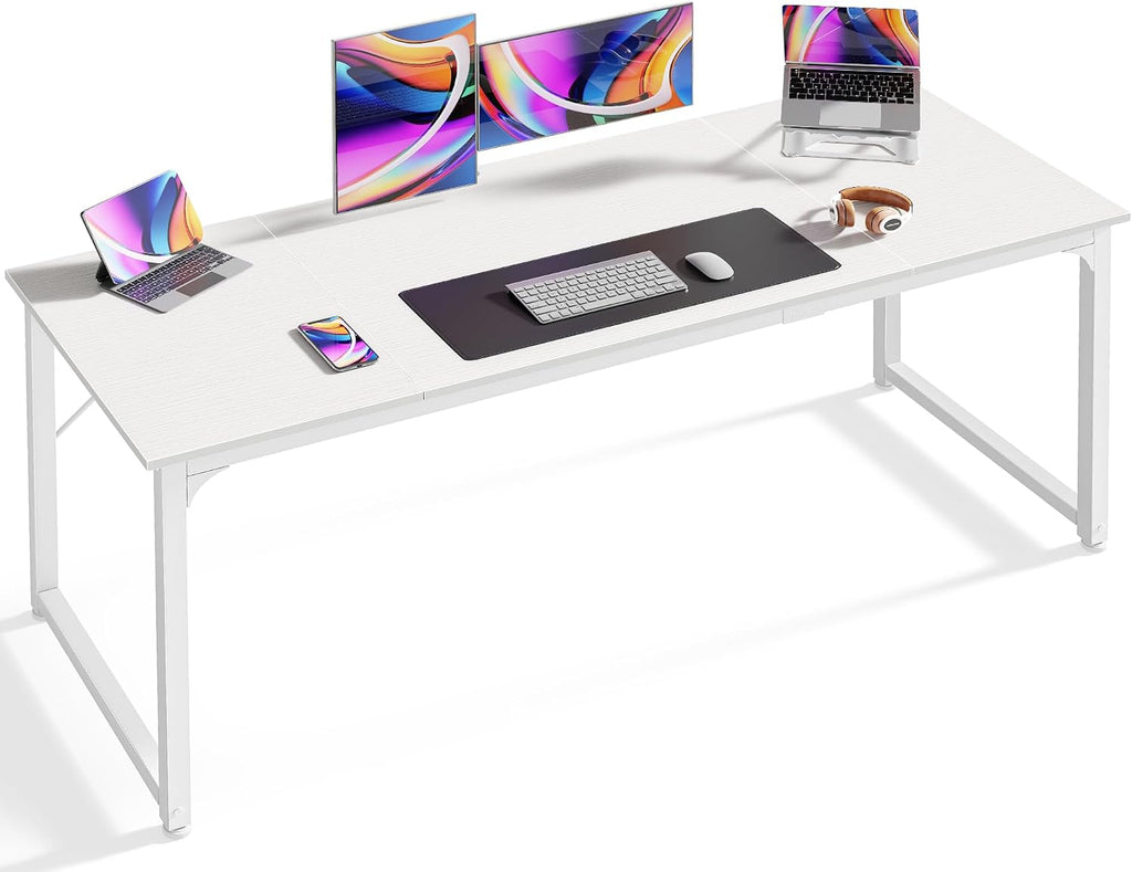 Huuger Computer Desk, 63 Inch Office Desk, Gaming Desk