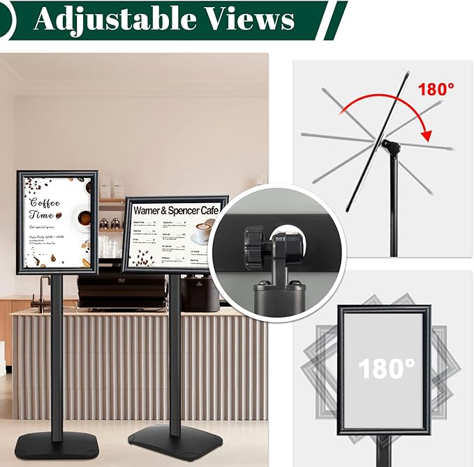 Mutualsign 3Pcs Heavy Duty Pedestal Sign Holder