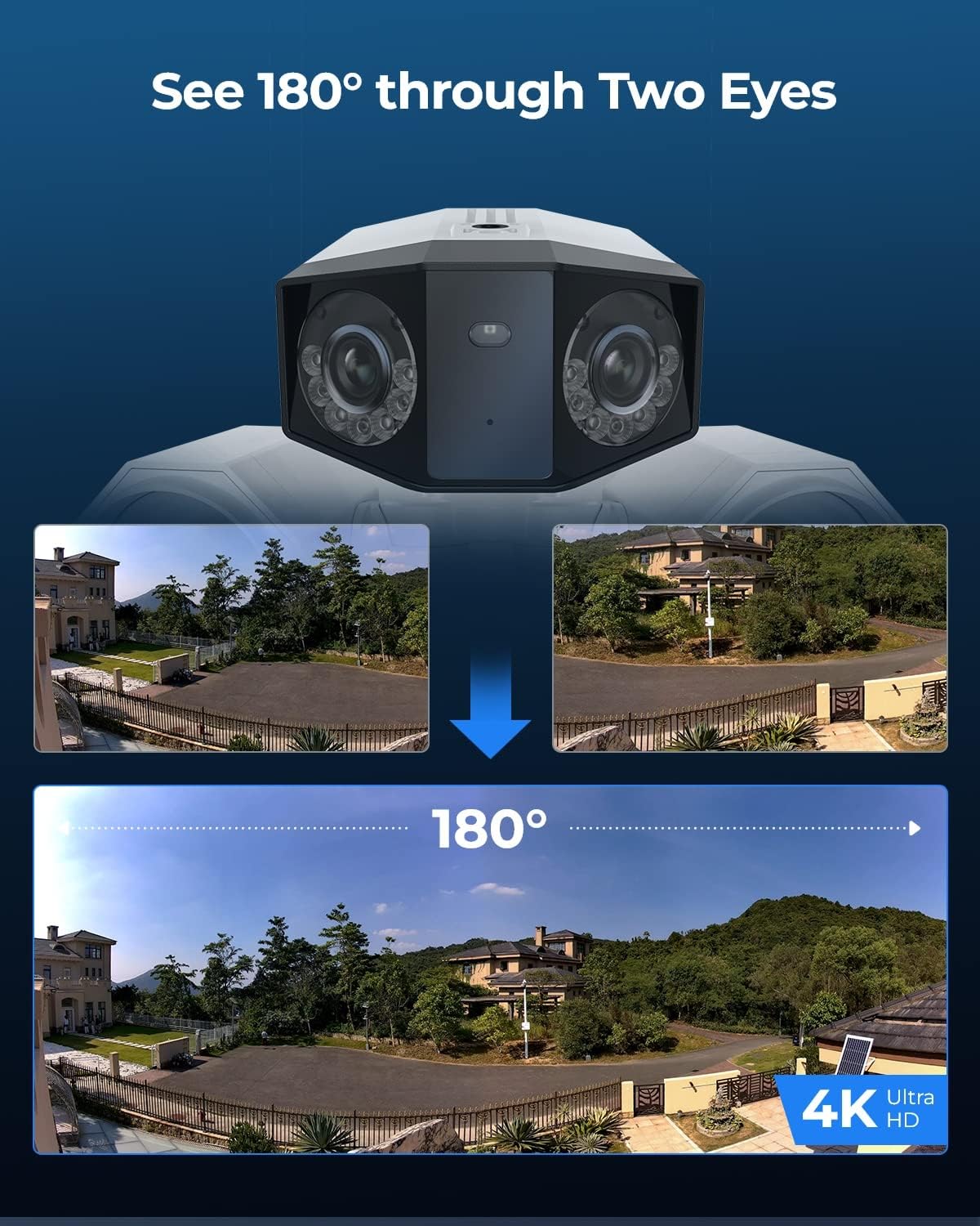 reolink 4k poe security camera duo floodlight poe shown in use