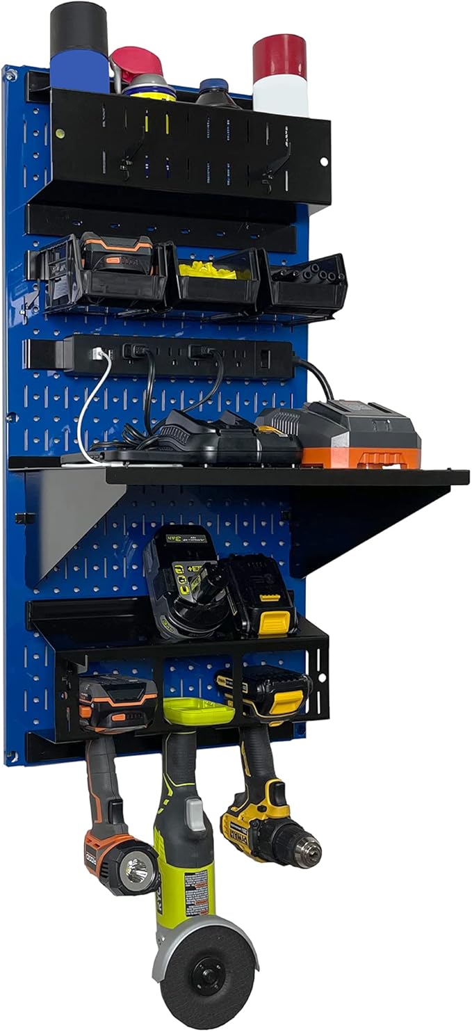 Wall Control Power Tool Storage Organizer Kit Cordless Drill Holder Charging