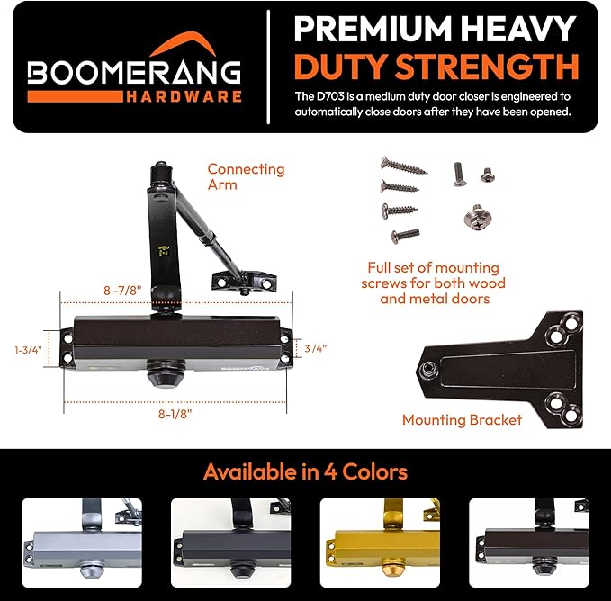 Boomerang Medium Duty Automatic Commercial Door Closer