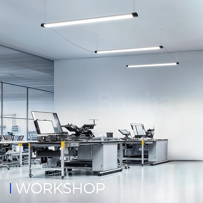 Barrina BS84 LED Shop Lights for Workshop 4FT, 6500K Utility Shop Lights (6 Packs)