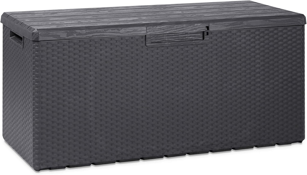 Toomax Deck Box - Lockable Lid, Gray - 90 Gal - Resin