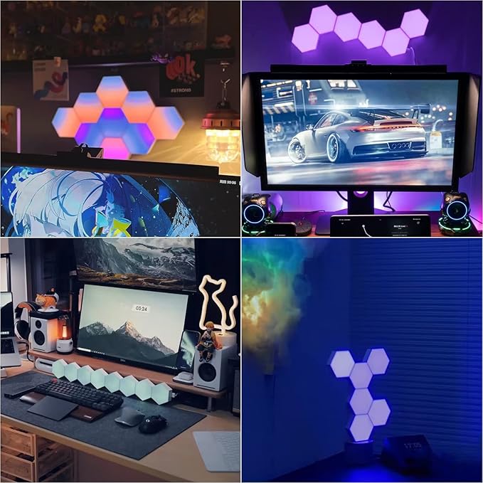 Vcwtty Hexagon Lights, Smart LED Wall Lights (10 Pack)