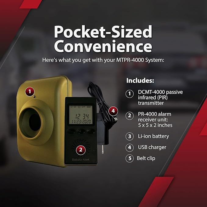 Long Range Motion Sensor System- Dakota Alert MTPR-4000 Wireless Motion