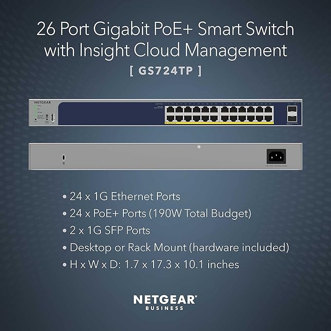 NETGEAR 26-Port PoE Gigabit Ethernet Smart Switch