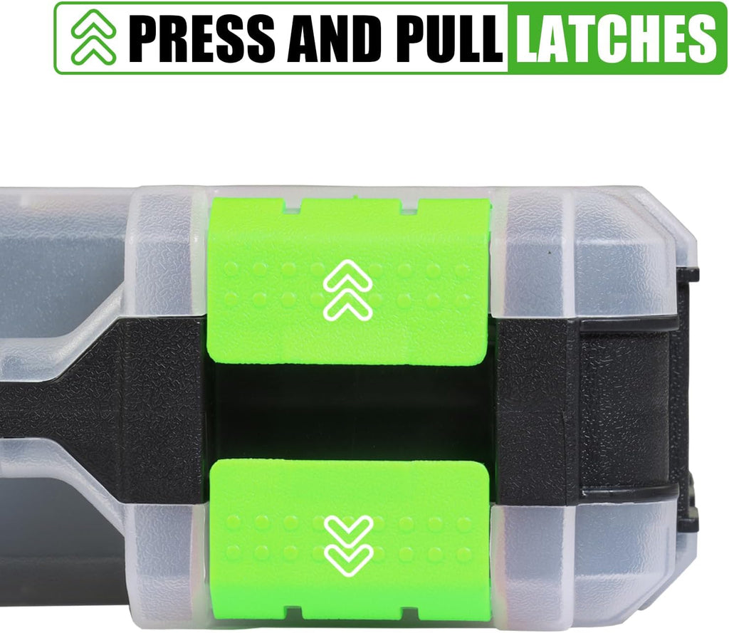 generic tool box with transparent lid, double side, side view