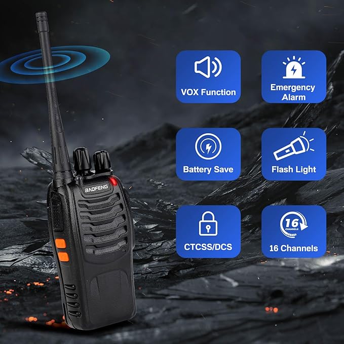 Baofeng Walkie Talkies 888S Rechargeable Long Range (12pack)