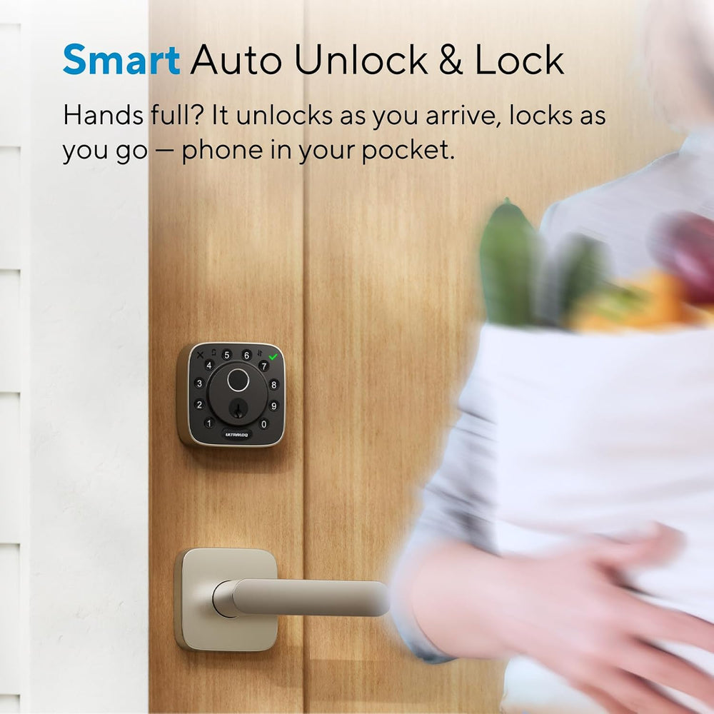 ULTRALOQ Bolt Fingerprint WiFi Smart Lock with Sensor, Remote Control, BHMA