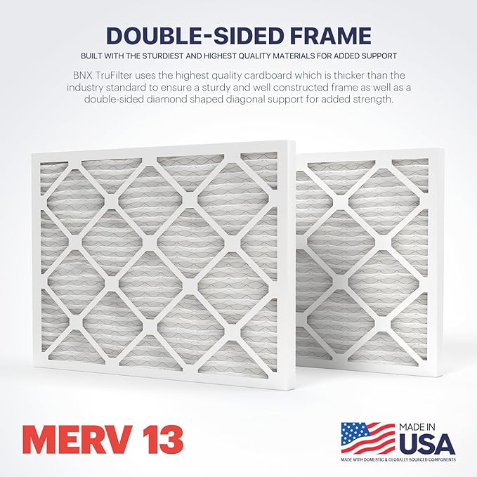 BNX TruFilter 24x30x1 Air Filter MERV 13 (4-Pack)