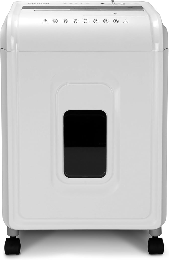Aurora High-Security 8-Sheet Micro-Cut Paper, CD/DVD and Credit Card Shredder