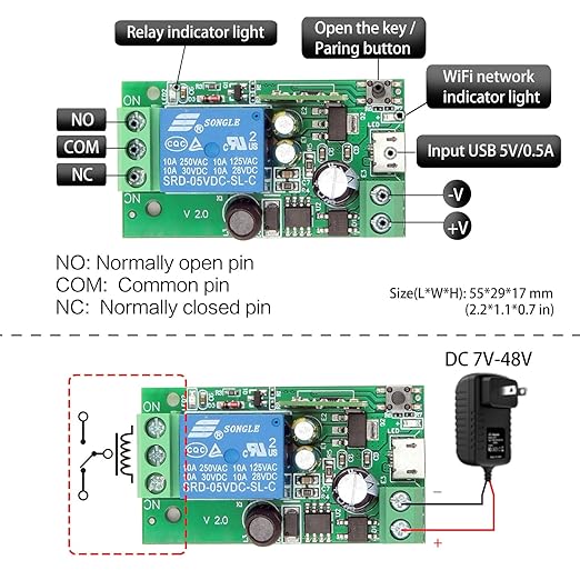 DieseRC 4x1 Channel WiFi Smart Switch