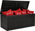 YITAHOME 240 Gallon Large Outdoor Storage Box XXL Resin Deck Box with Lock