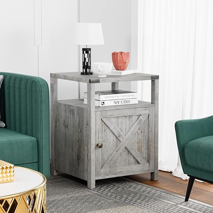 HOSEOKA Farmhouse Nightstand