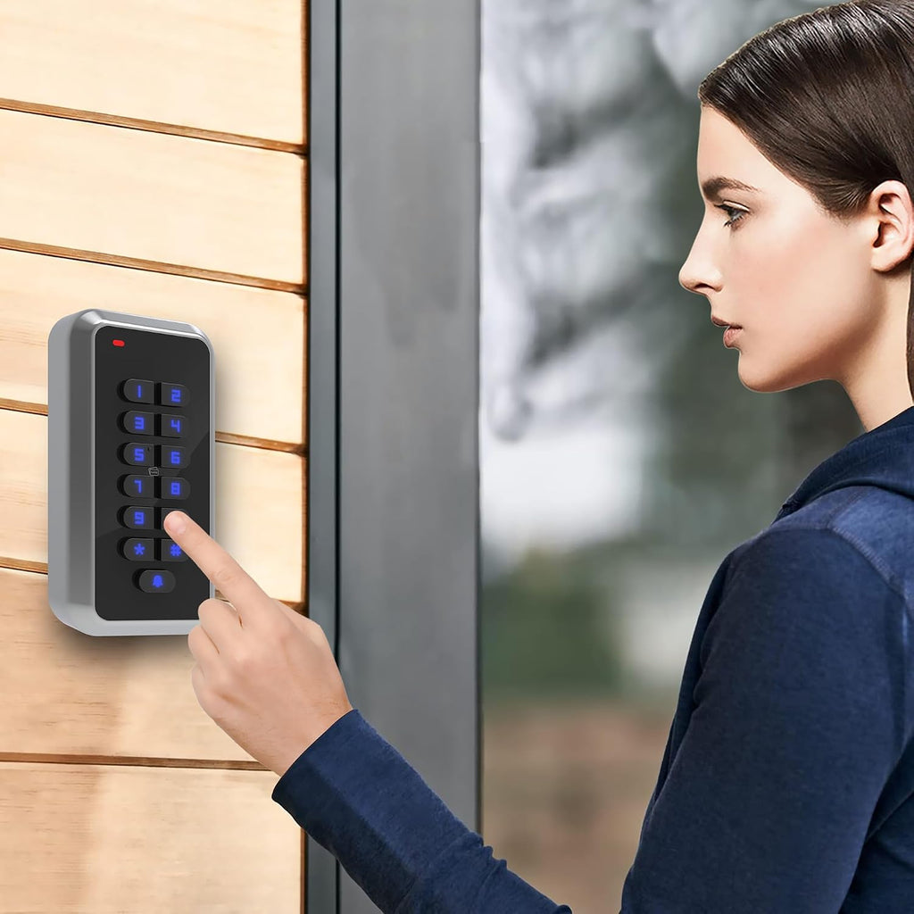 uhppote 125khz rfid door access control keypad card, front angle view