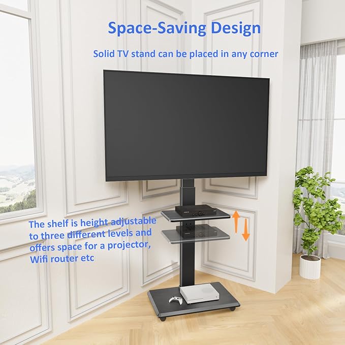 Rolling TV Stand, Mobile TV Cart