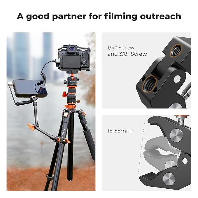K&F CONCEPT 11" Magic Arm Clamp Kit