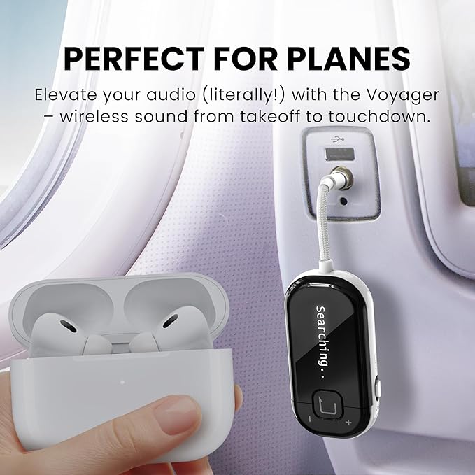 Avantree Voyager – OLED Display & Latest Auracast Bluetooth 5.4 Adapter