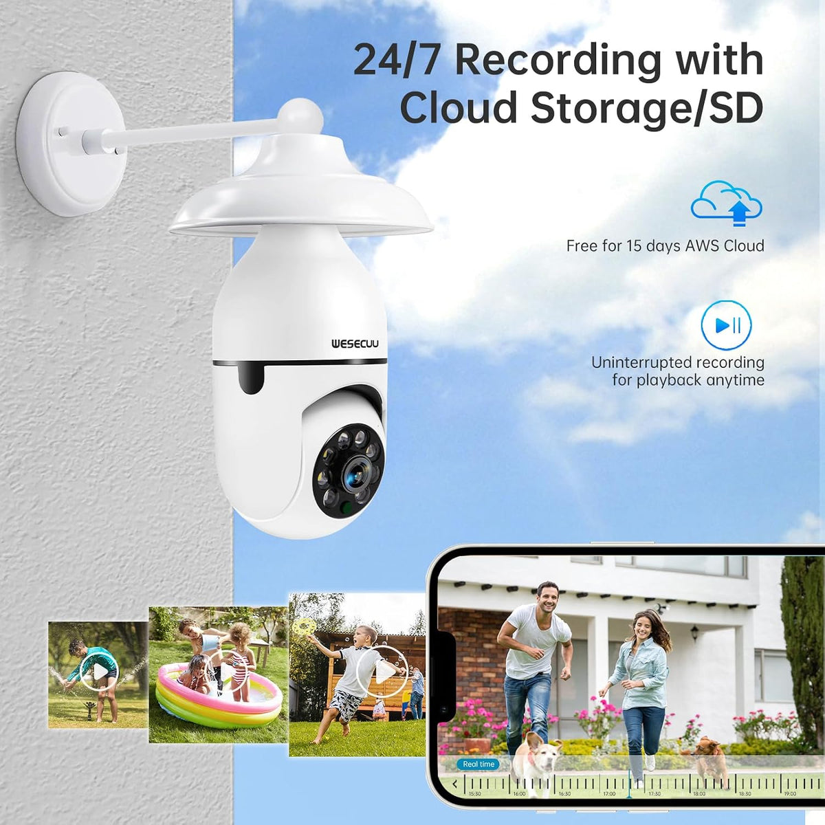 light bulb security camera -5g& 2.4ghz wifi 2k, package contents