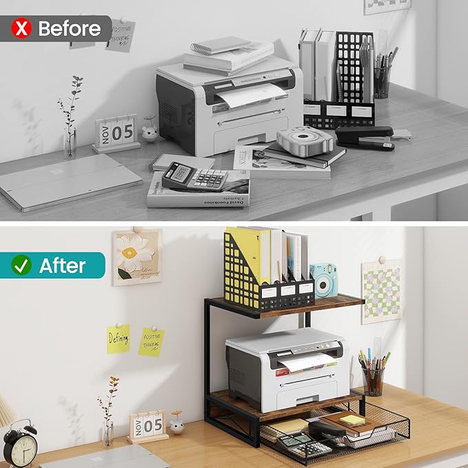 ELITEROO 2-Tier Desktop Printer Stand