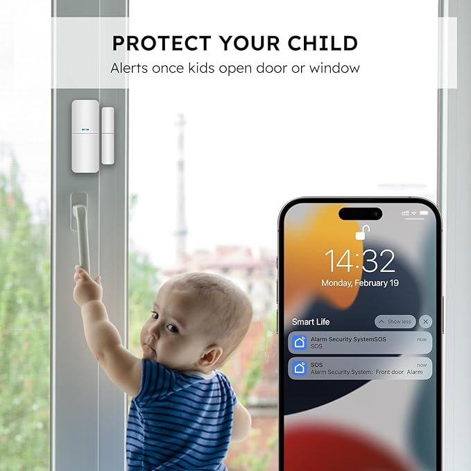 tolviviov Home Alarm System, 12 Pieces Smart Home Alarm Security System DIY No