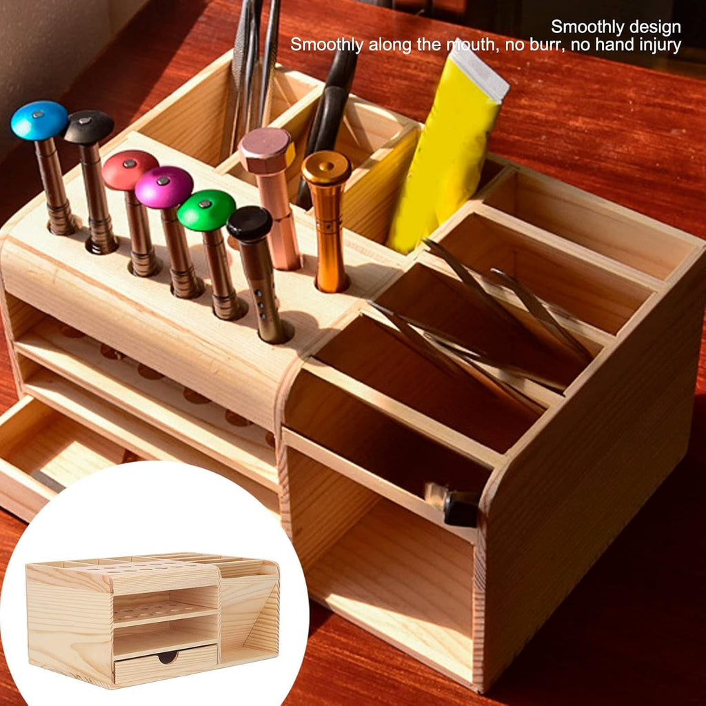fafeicy repair tool organizer, synthetic wood sturdy storage shown in use