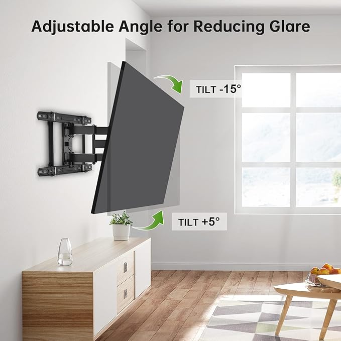USX Mount Full Motion TV Wall Mount 42"-84" TVS, Fits 16" 18" or 24" Studs