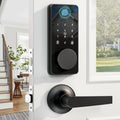 Biquole Smart Lock with Handles, Fingerprint Door Lock App Control, Keyless
