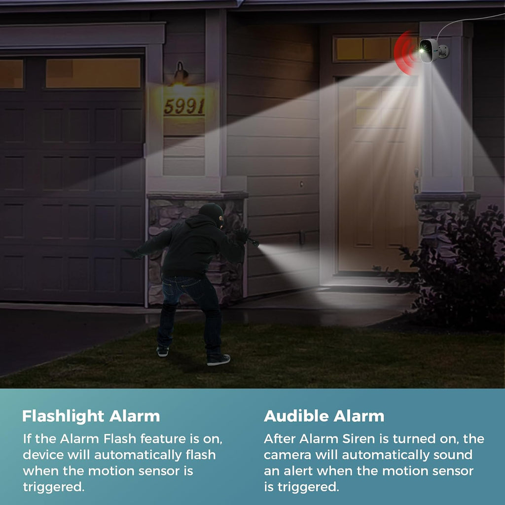 vicohome cg6 2k solar security camera, wireless outdoor, view 9