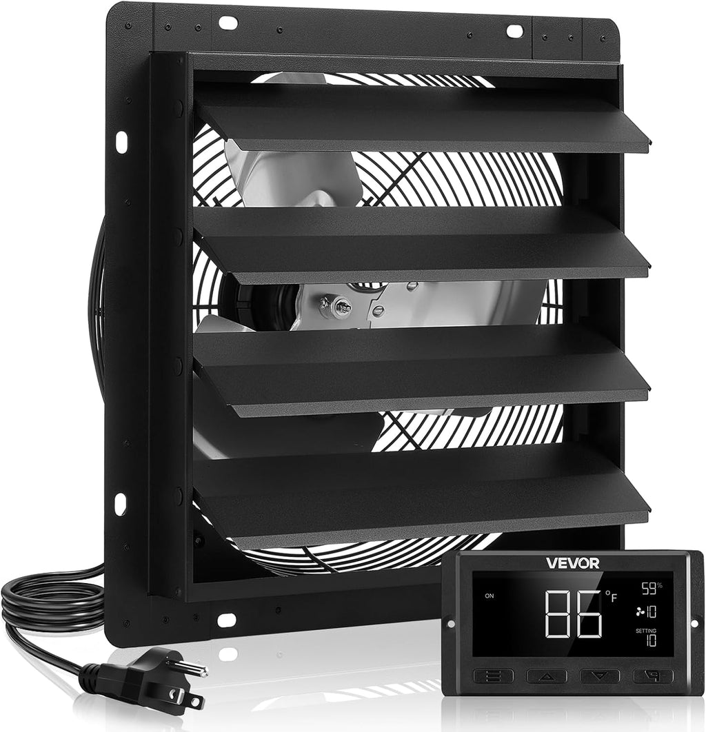 VEVOR 14 inch Shutter Exhaust Fan, Wall Mounted Attic Vent Fan
