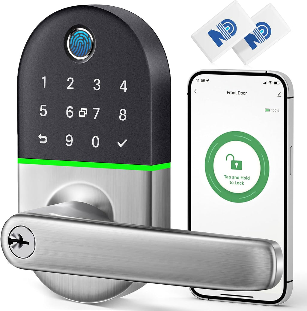 Smart Keypad Door Lock with Handle: NICE DIGI Keyless Entry Fingerprint Lock