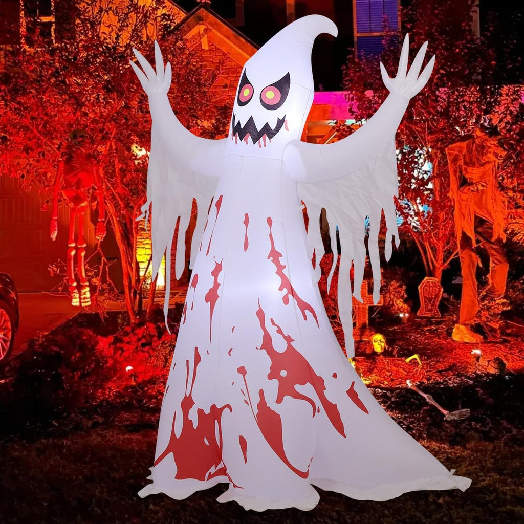 GOOSH 8.2 FT Giant Halloween Inflatable Ghost - Outdoor Blow Up Yard Decoration with Bright LED Lights, Weather-Resistant, Fast Inflation, Great for Party Garden Lawns