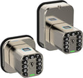 Richelock IU53 Double-Sided Fingerprint & Keypad Door Lock, All-Weather, Fully Waterproof Biometric Entry with Dual-Sided Codes, Same Key Both Sides for for Outdoor, Indoor, Gate, Fence