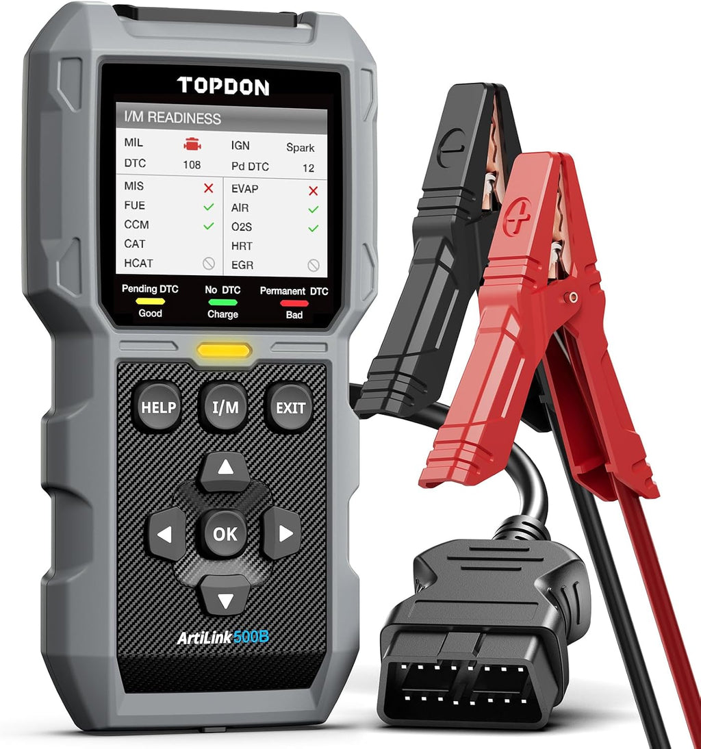 TOPDON AL500B OBD2 Scanner Battery Tester 2 in 1 Code Reader, Full OBDII