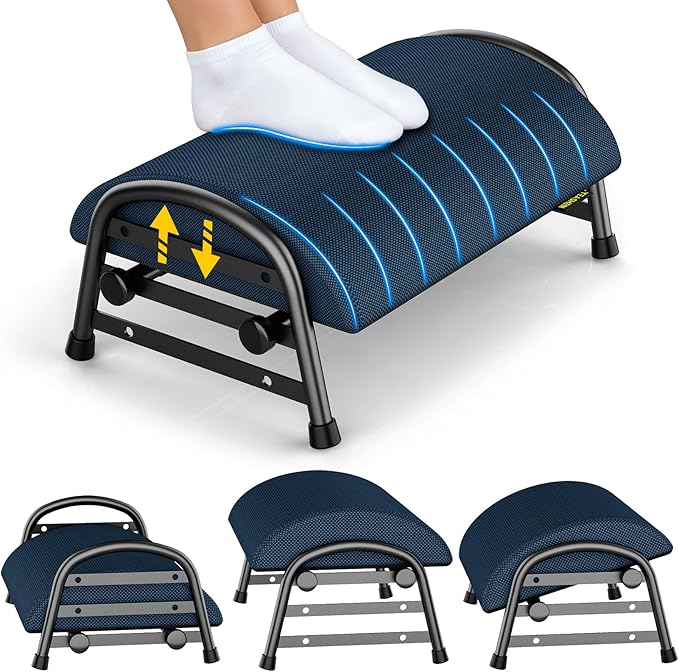 YEASHEIN Adjustable Foot Rest for Under Desk at Work, Ergonomic Under Desk