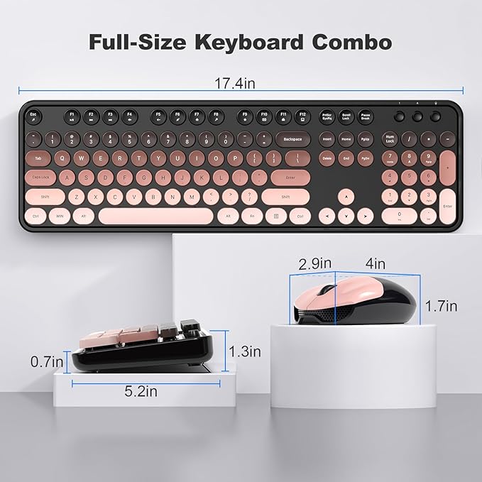 MOFII Wireless Keyboard and Mouse Combo, Full Size 2.4G Plug and Play