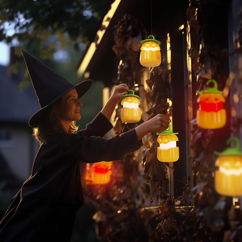 EverBrite 6-Pack Halloween Pumpkin Lantern, Collapsible Light up Pumpkins