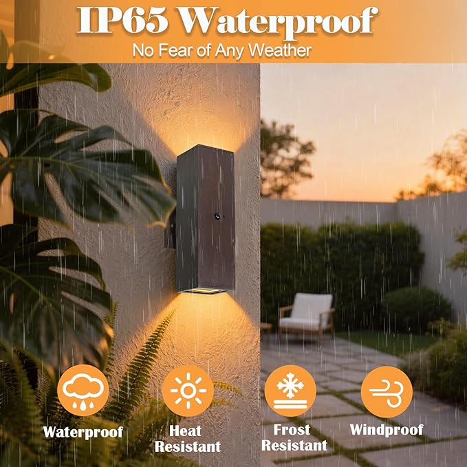 wowlite Motion Sensor Porch Light 2 Pack, Outdoor Lights