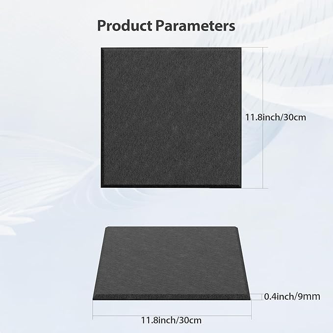 Amantech 12 Pack Acoustic Panels Self Adhesive Sound Proof Foam, High Density